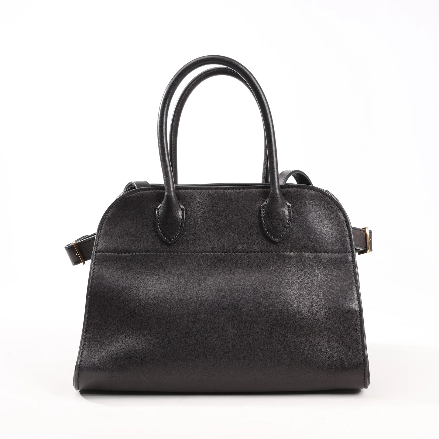 The Row Soft Margaux 10 Leather 2Way Handbag in Black
