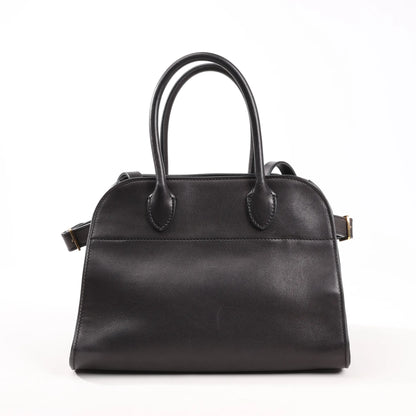 The Row Soft Margaux 10 Leather 2Way Handbag in Black