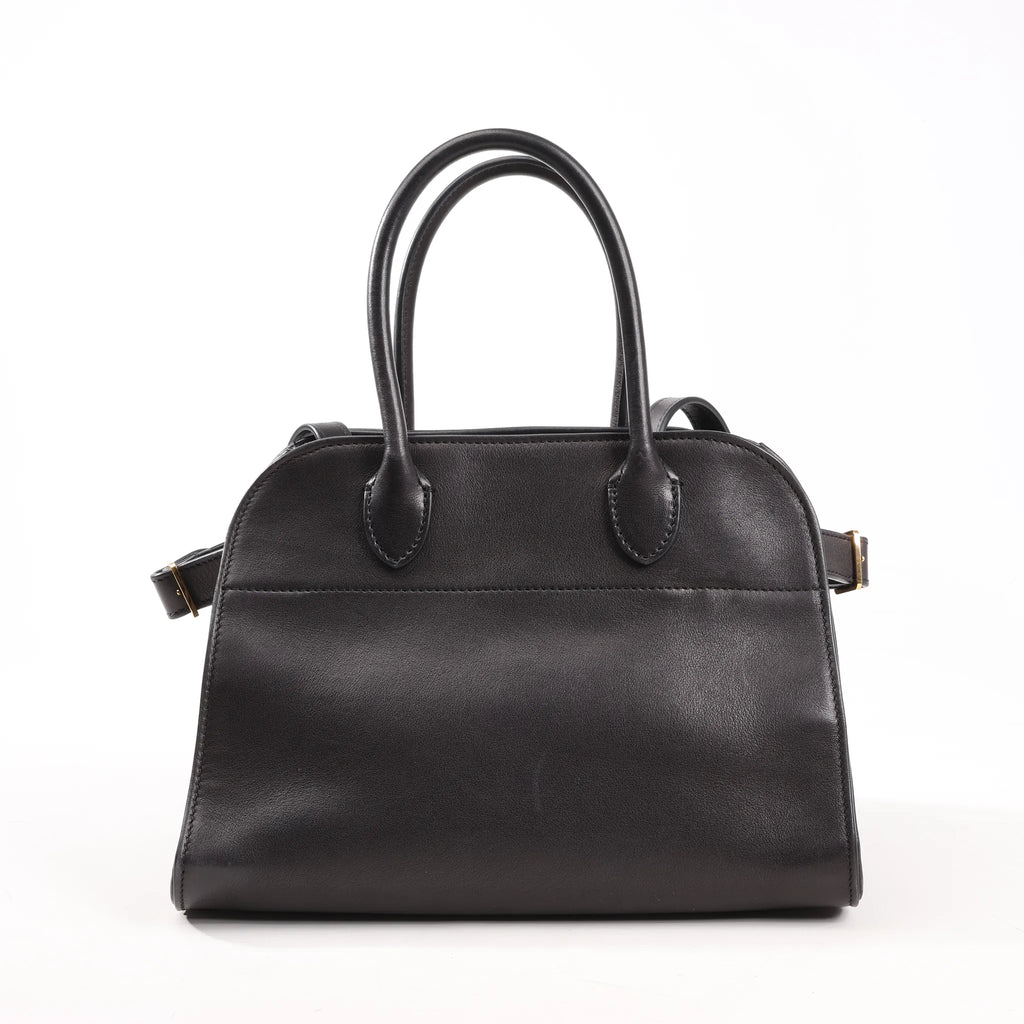 The Row Soft Margaux 10 Leather 2Way Handbag in Black