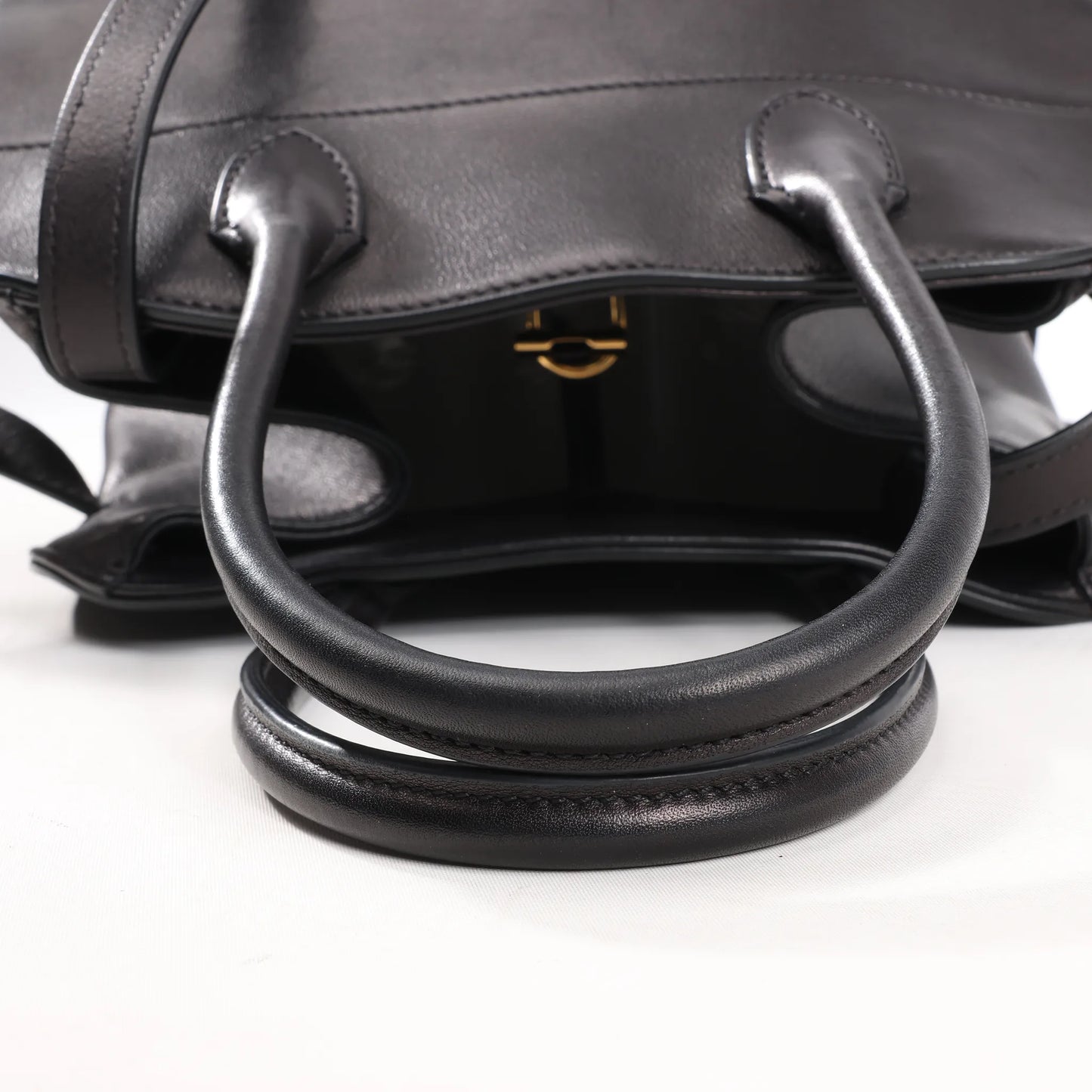 The Row Soft Margaux 10 Leather 2Way Handbag in Black