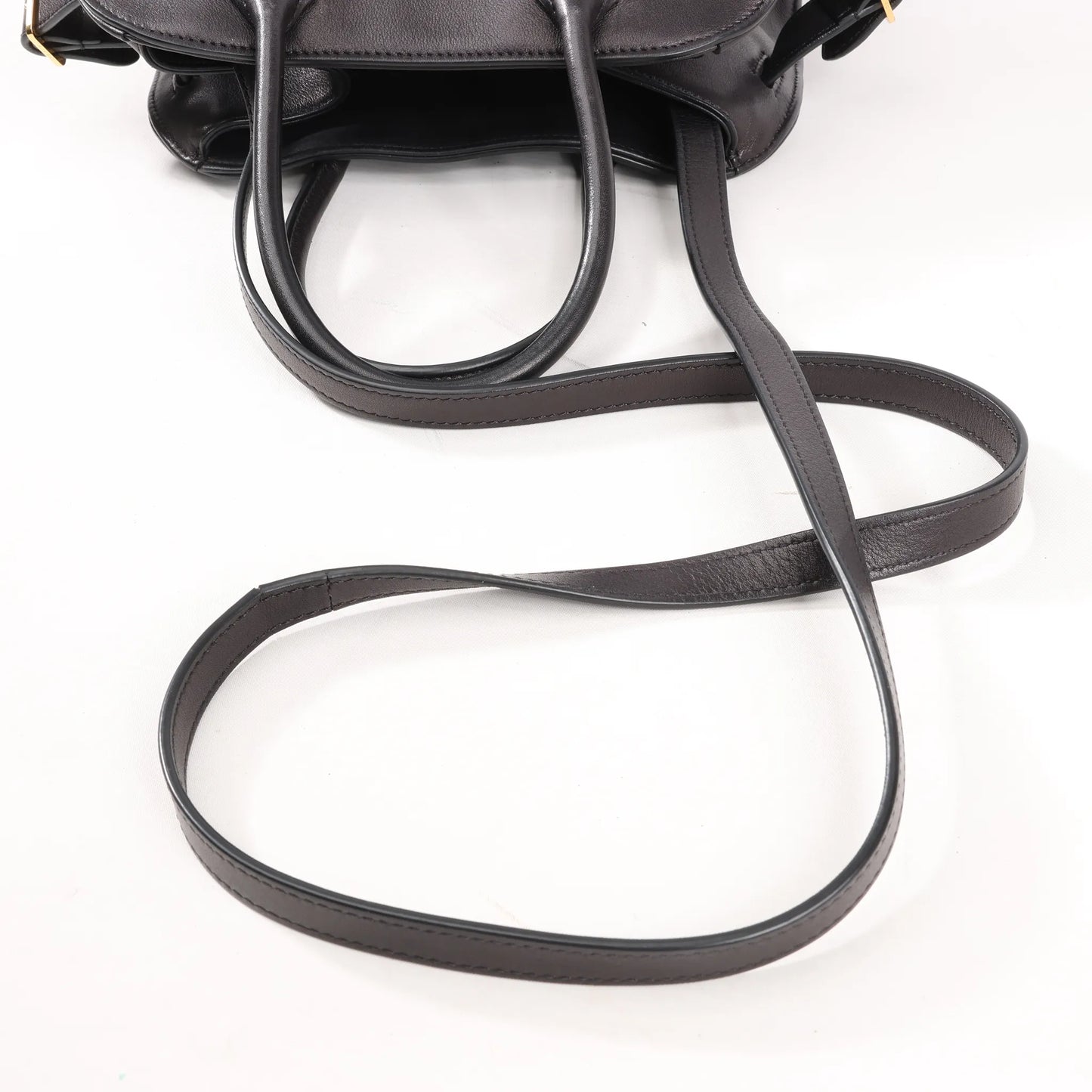 The Row Soft Margaux 10 Leather 2Way Handbag in Black