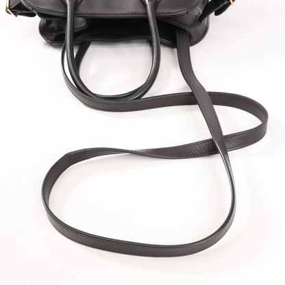 The Row Soft Margaux 10 Leather 2Way Handbag in Black
