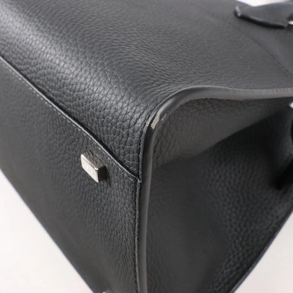 The Row Soft Margaux 10 Leather 2Way Handbag in Black