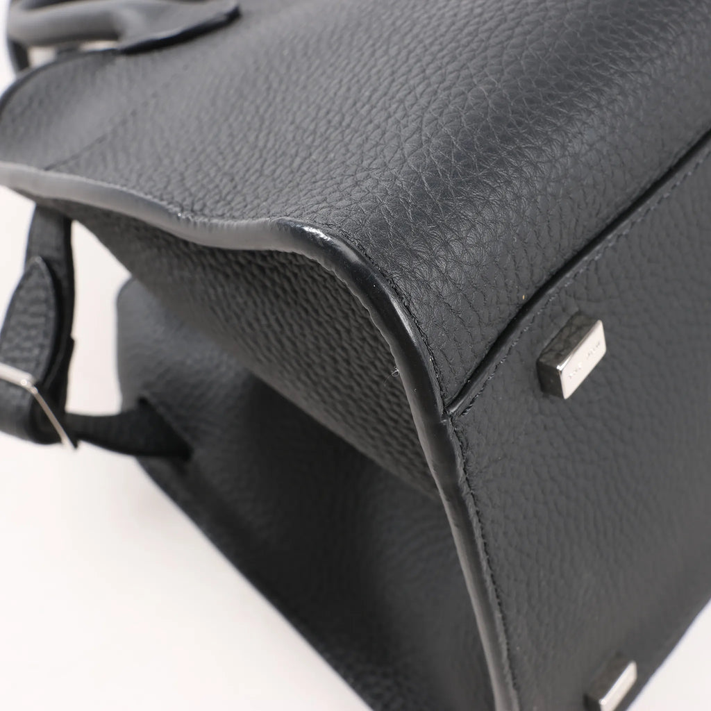 The Row Soft Margaux 10 Leather 2Way Handbag in Black