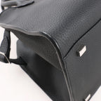 The Row Soft Margaux 10 Leather 2Way Handbag in Black