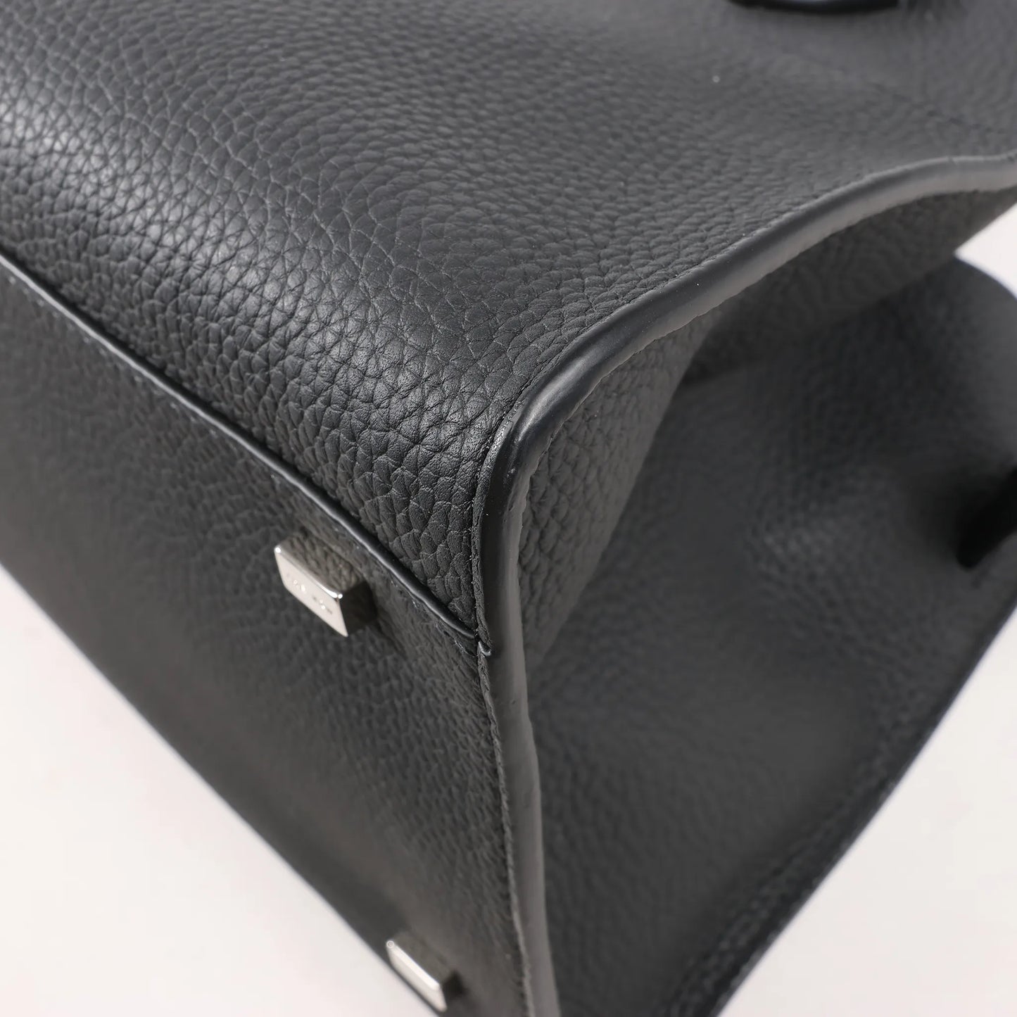 The Row Soft Margaux 10 Leather 2Way Handbag in Black