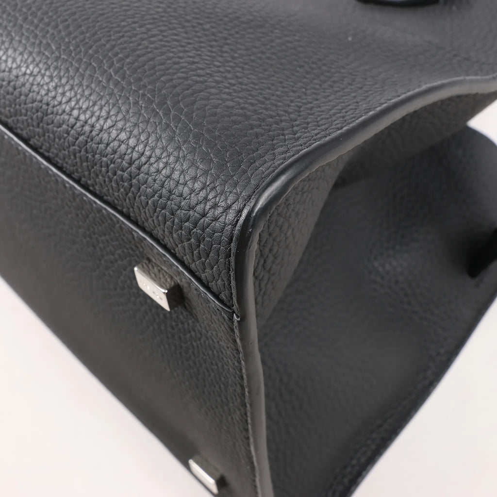 The Row Soft Margaux 10 Leather 2Way Handbag in Black