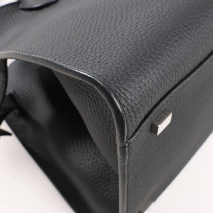 The Row Soft Margaux 10 Leather 2Way Handbag in Black