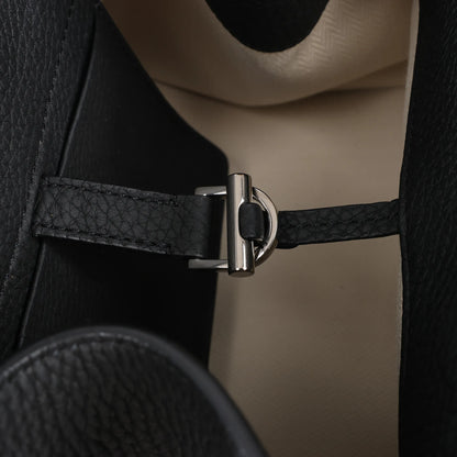 The Row Soft Margaux 10 Leather 2Way Handbag in Black