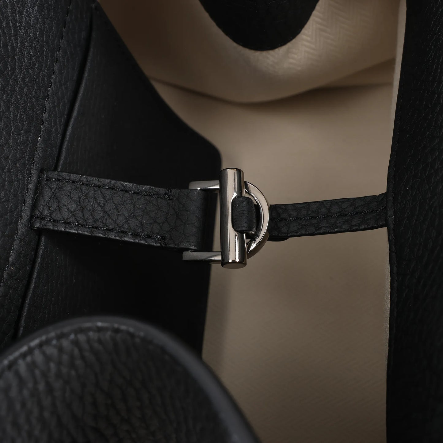 The Row Soft Margaux 10 Leather 2Way Handbag in Black