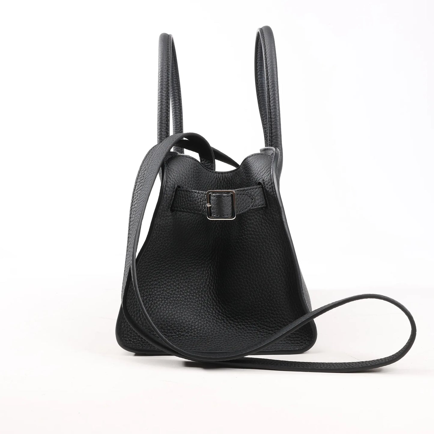The Row Soft Margaux 10 Leather 2Way Handbag in Black