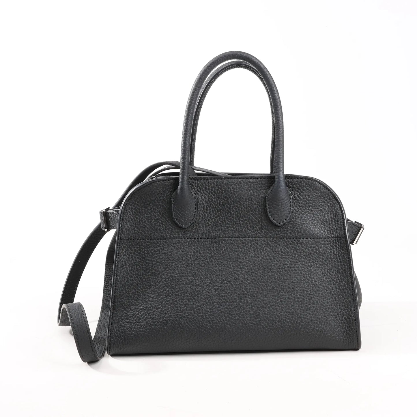 The Row Soft Margaux 10 Leather 2Way Handbag in Black