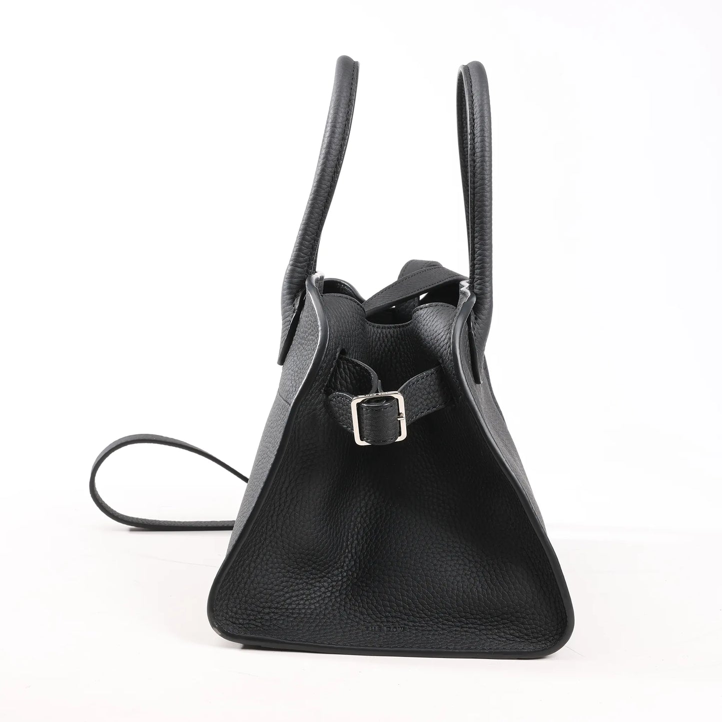 The Row Soft Margaux 10 Leather 2Way Handbag in Black