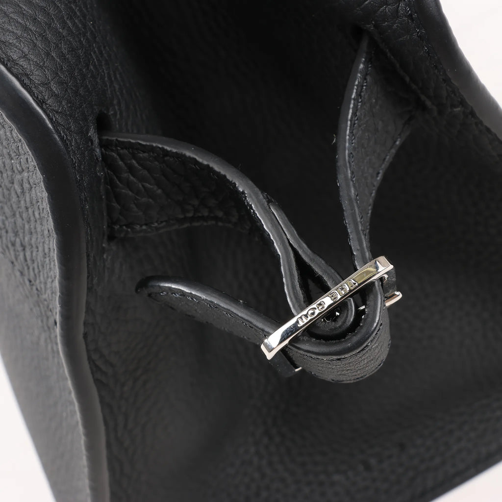 The Row Soft Margaux 10 Leather 2Way Handbag in Black