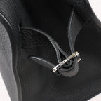 The Row Soft Margaux 10 Leather 2Way Handbag in Black