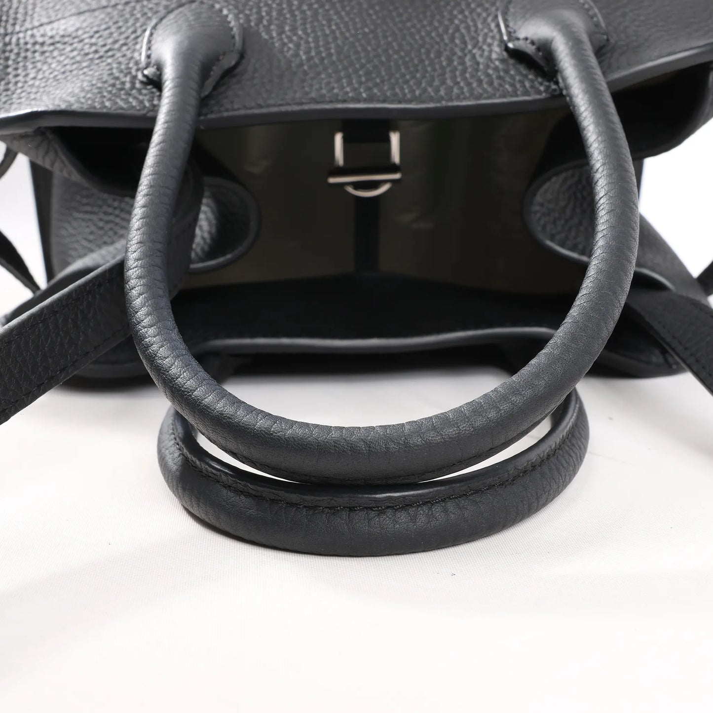 The Row Soft Margaux 10 Leather 2Way Handbag in Black