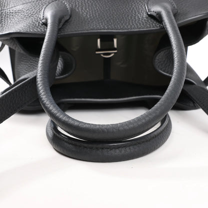 The Row Soft Margaux 10 Leather 2Way Handbag in Black