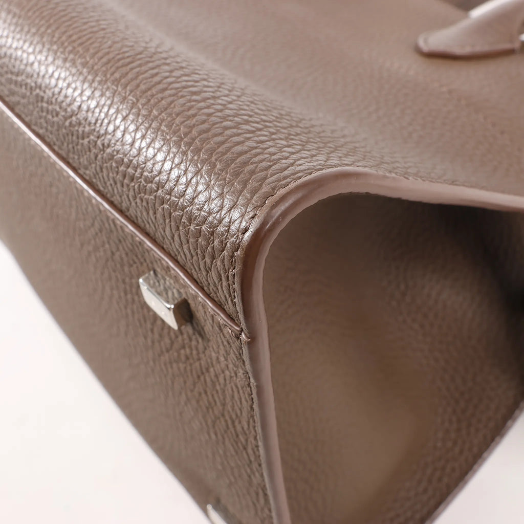 The Row Soft Margaux 10 Leather 2Way Handbag in Brown