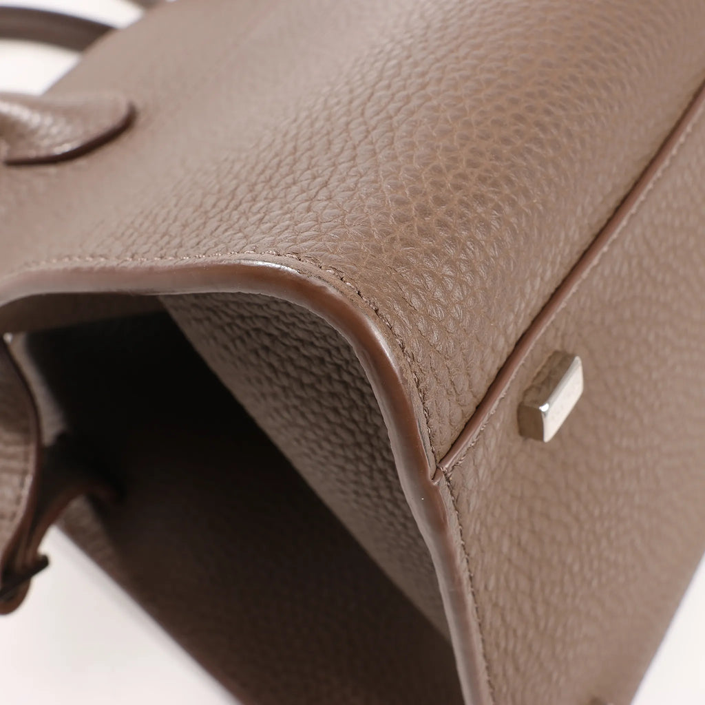 The Row Soft Margaux 10 Leather 2Way Handbag in Brown
