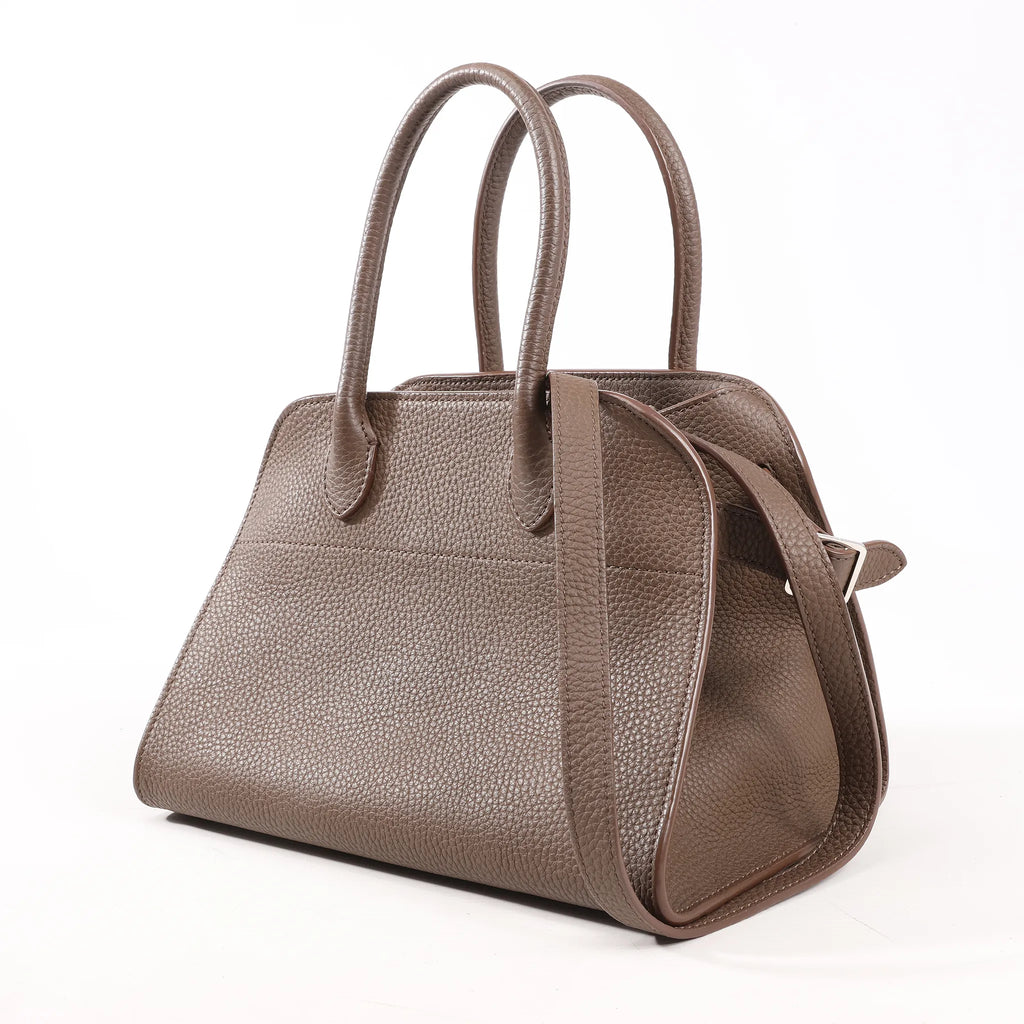 The Row Soft Margaux 10 Leather 2Way Handbag in Brown