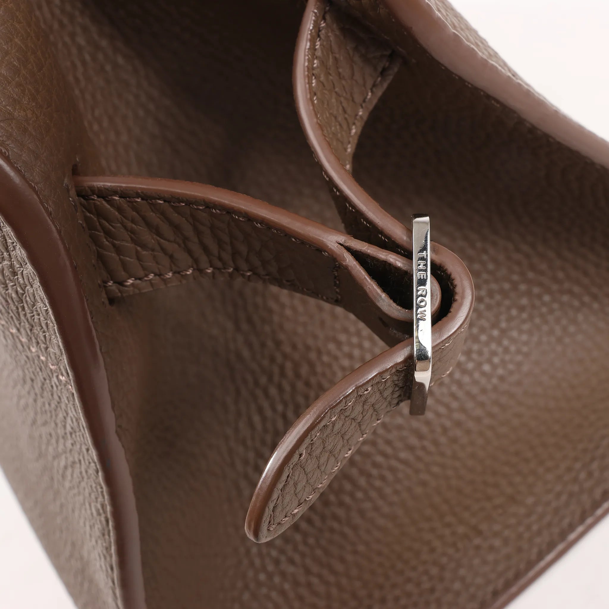 The Row Soft Margaux 10 Leather 2Way Handbag in Brown