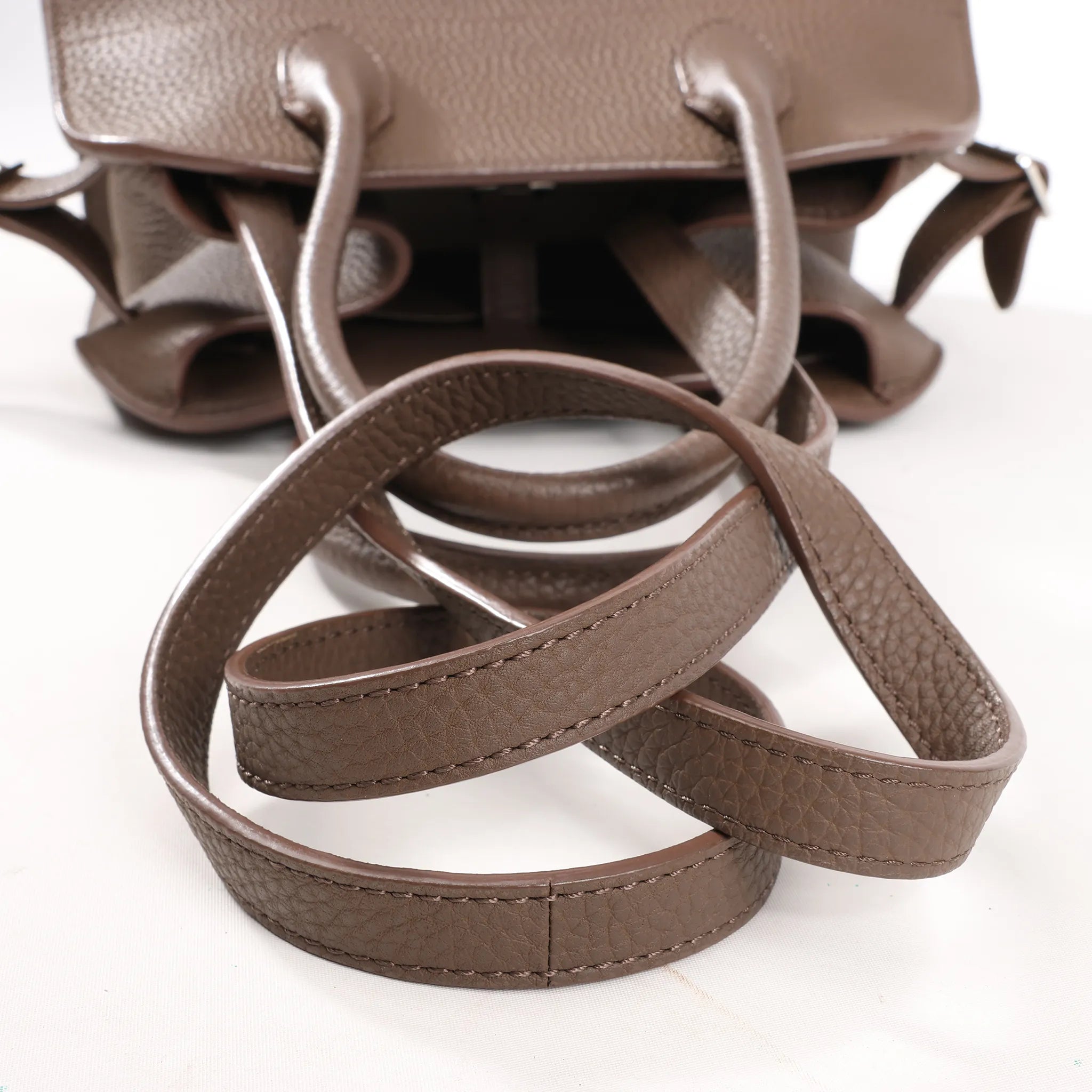 The Row Soft Margaux 10 Leather 2Way Handbag in Brown