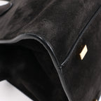 The Row Soft Margaux 10 Suede 2Way Handbag in Black