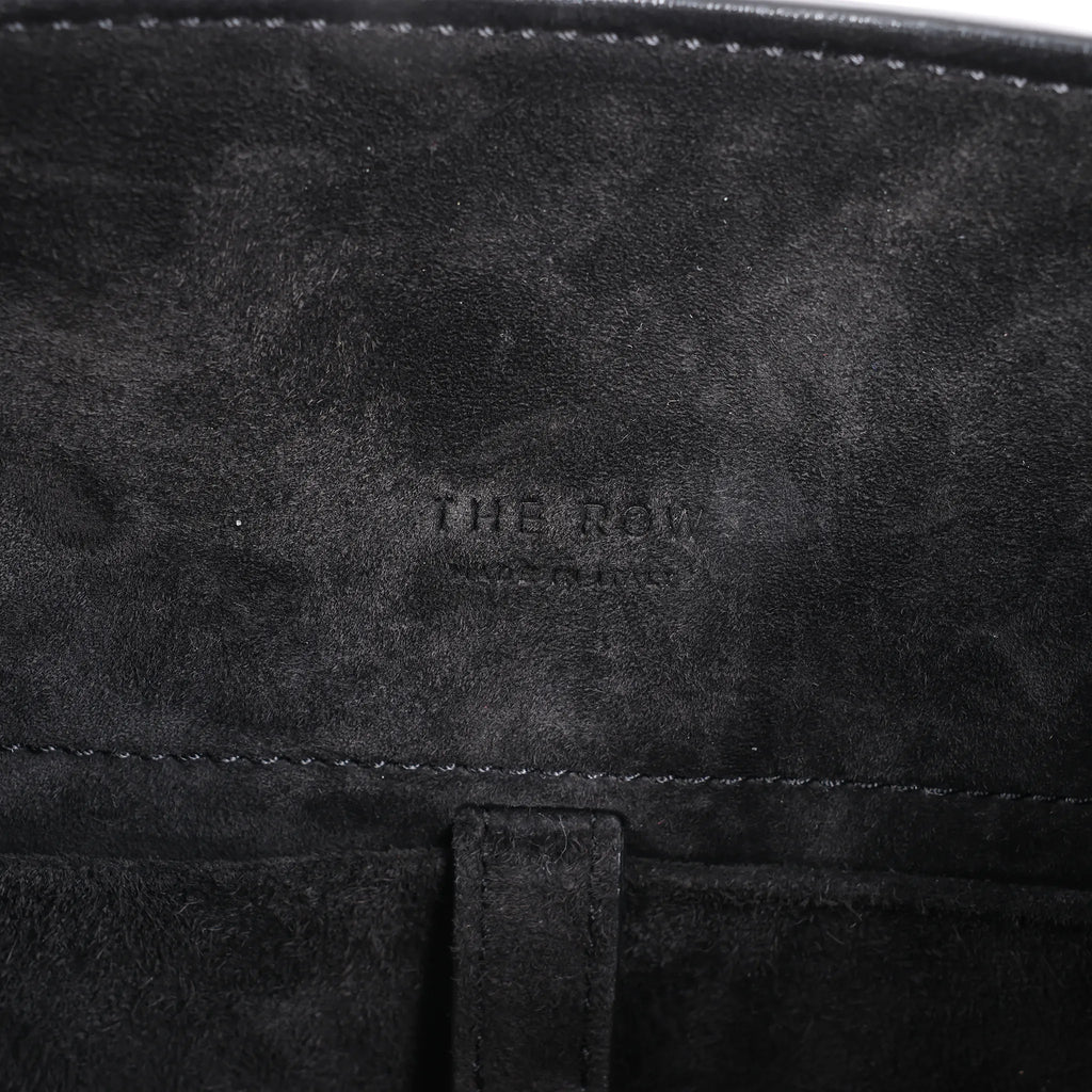 The Row Soft Margaux 10 Suede 2Way Handbag in Black