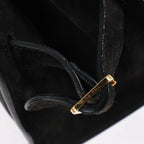 The Row Soft Margaux 10 Suede 2Way Handbag in Black