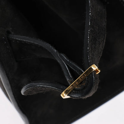 The Row Soft Margaux 10 Suede 2Way Handbag in Black