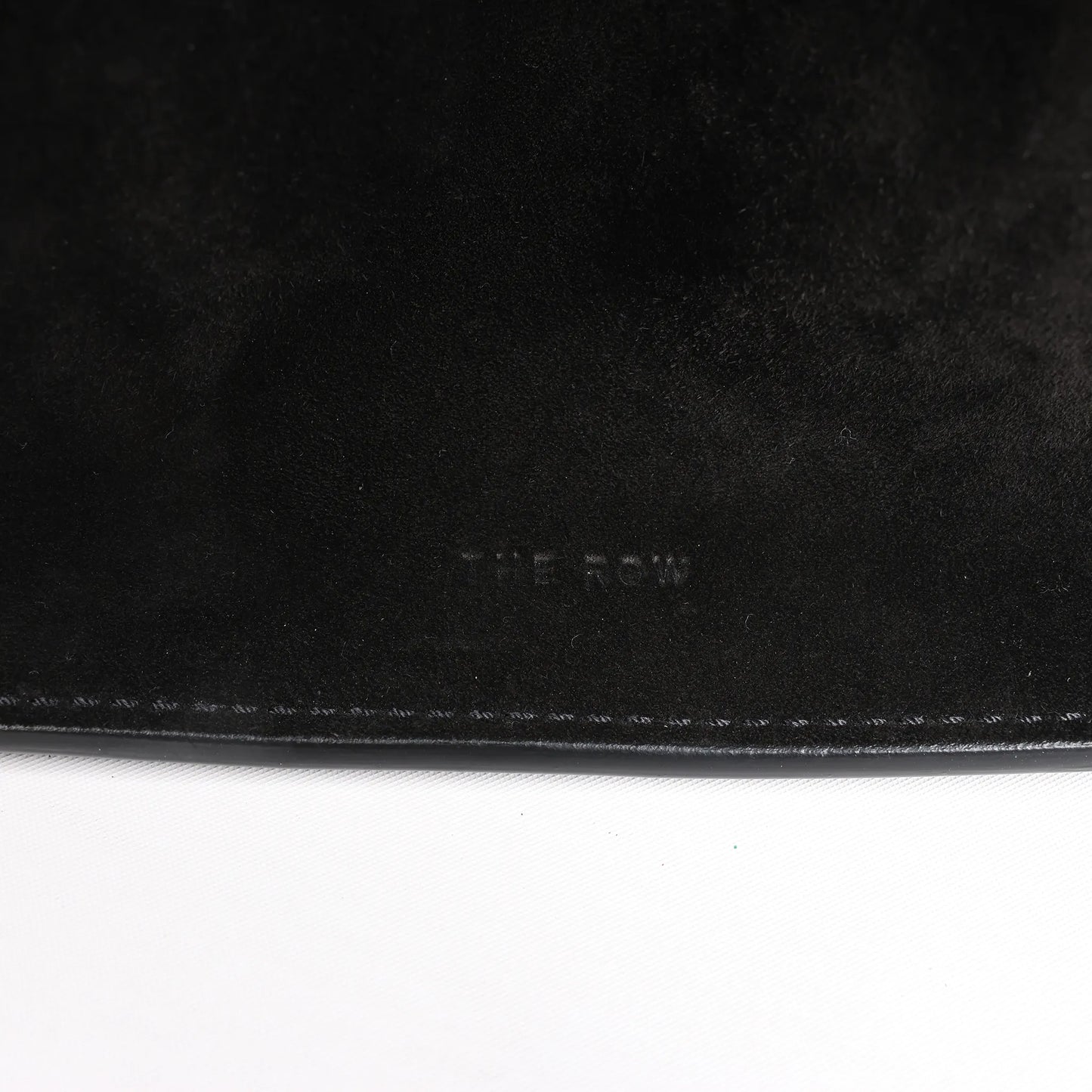 The Row Soft Margaux 10 Suede 2Way Handbag in Black