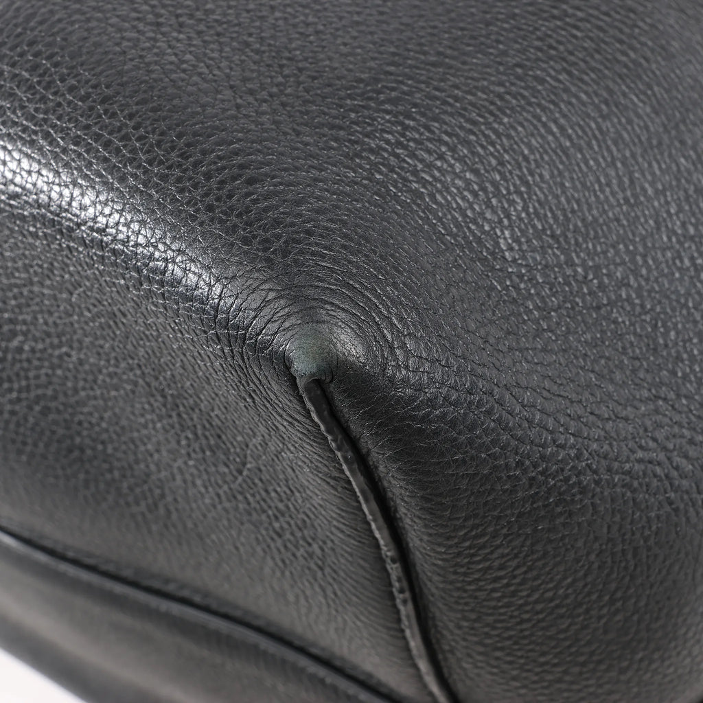 The Row Park Tote Large Leather Shoulder bag in Black
