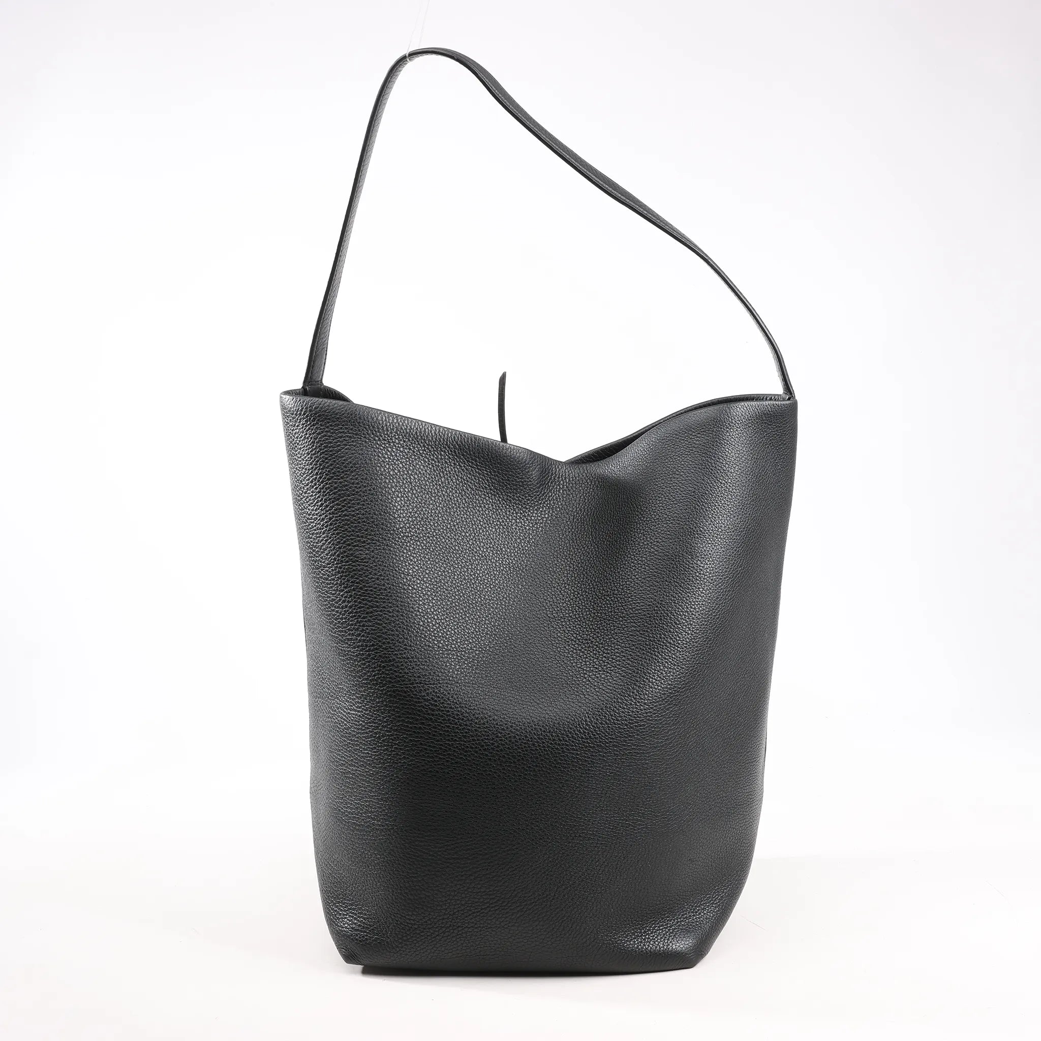 The Row Park Tote Large Leather Shoulder bag in Black