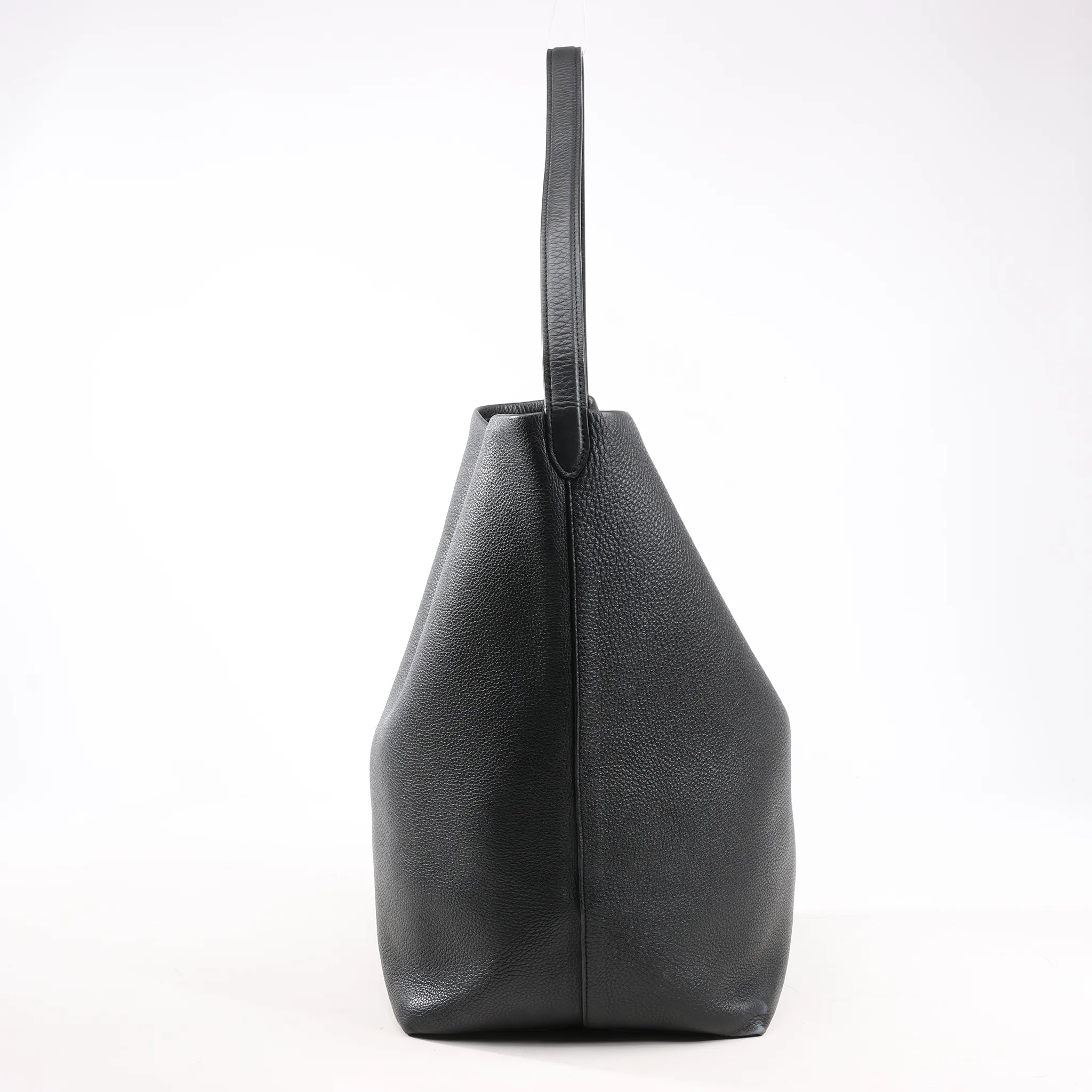 The Row Park Tote Large Leather Shoulder bag in Black