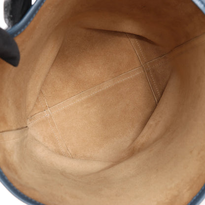 The Row Park Tote Small Leather Shoulder bag in Blue