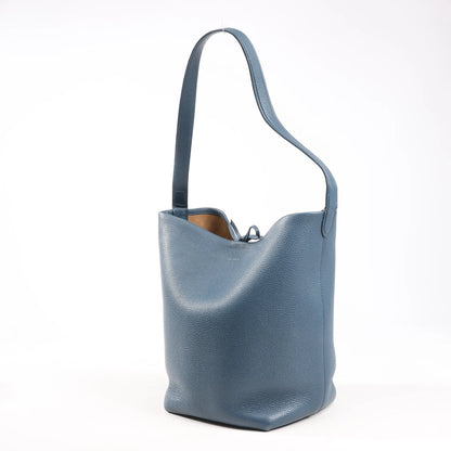 The Row Park Tote Small Leather Shoulder bag in Blue
