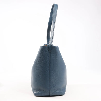 The Row Park Tote Small Leather Shoulder bag in Blue