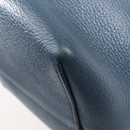 The Row Park Tote Small Leather Shoulder bag in Blue