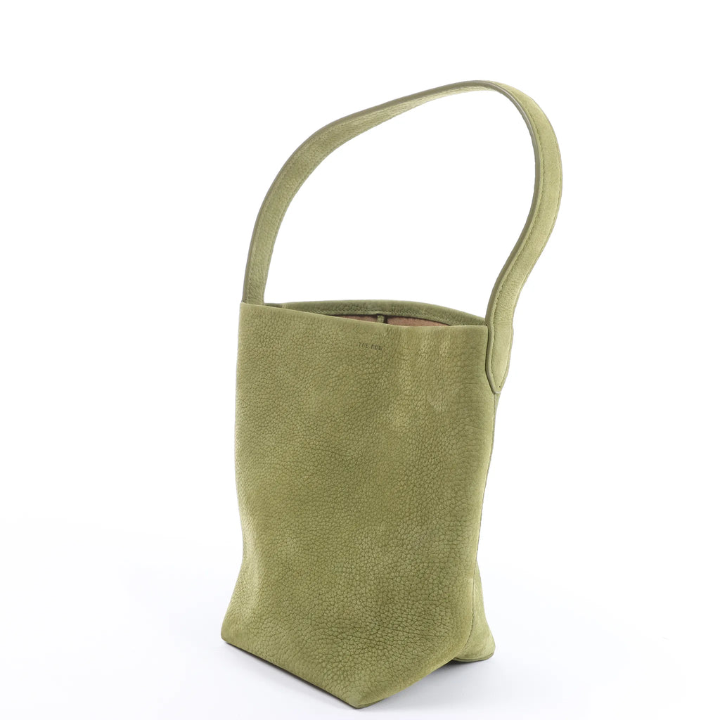 The Row Park Tote Small Leather Shoulder bag in Green