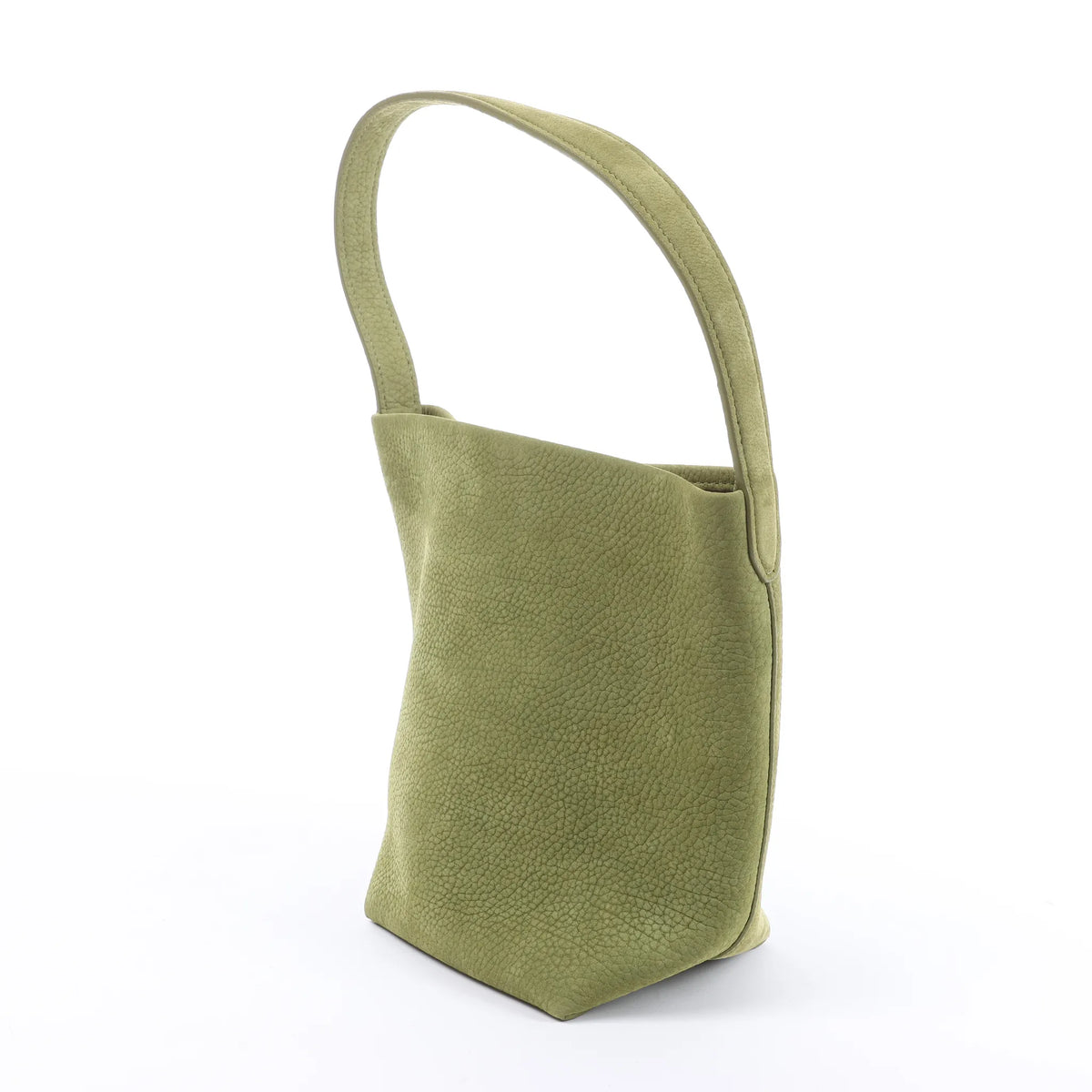 The Row Park Tote Small Leather Shoulder bag in Green
