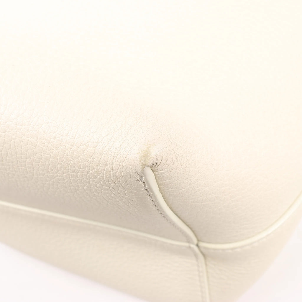 The Row Park Tote Small Leather Shoulder bag in Ecru
