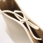 The Row Park Tote Small Leather Shoulder bag in Ecru