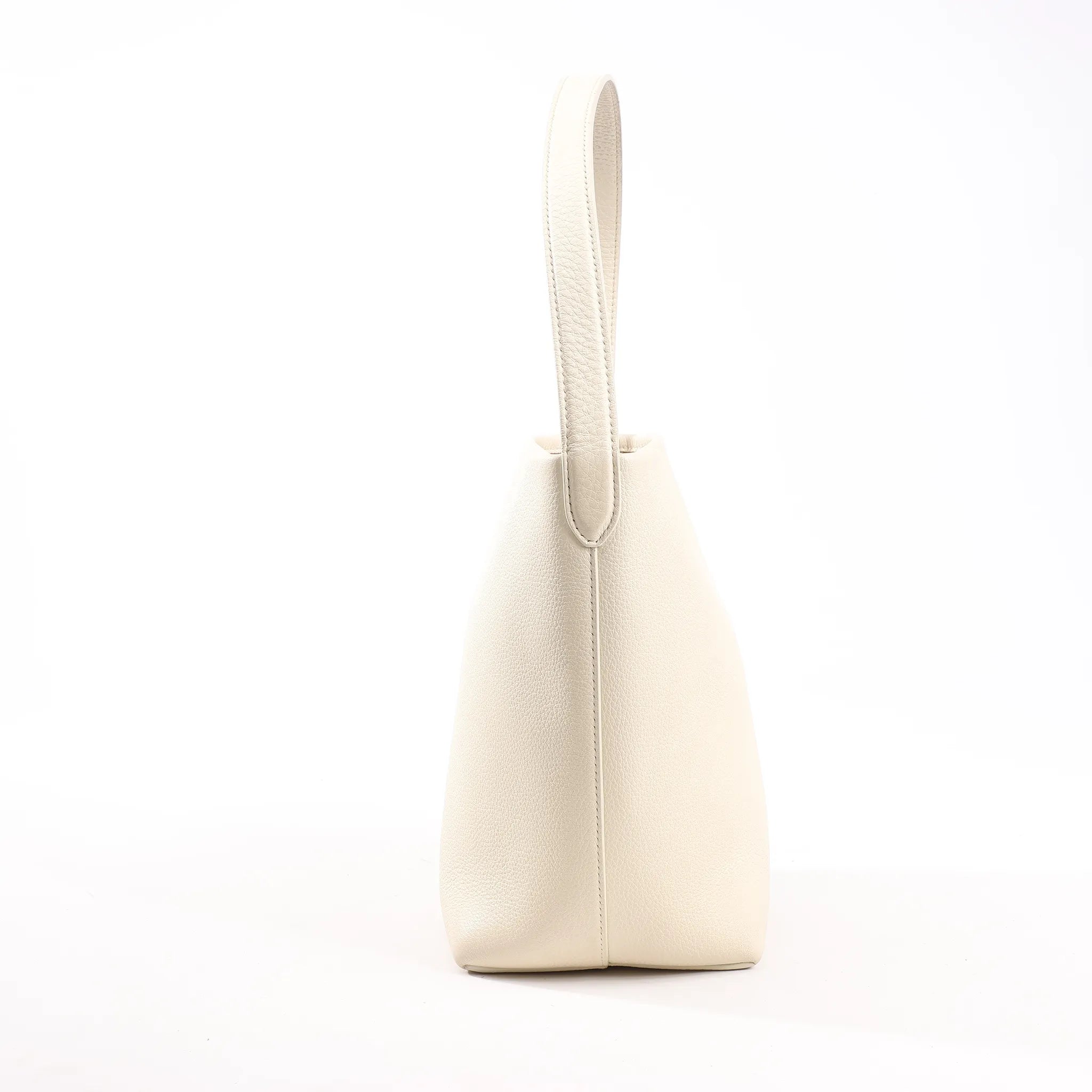 The Row Park Tote Small Leather Shoulder bag in Ecru