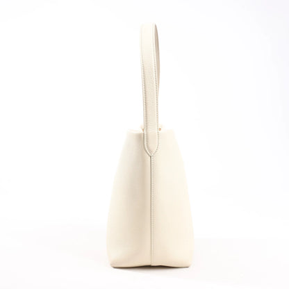 The Row Park Tote Small Leather Shoulder bag in Ecru