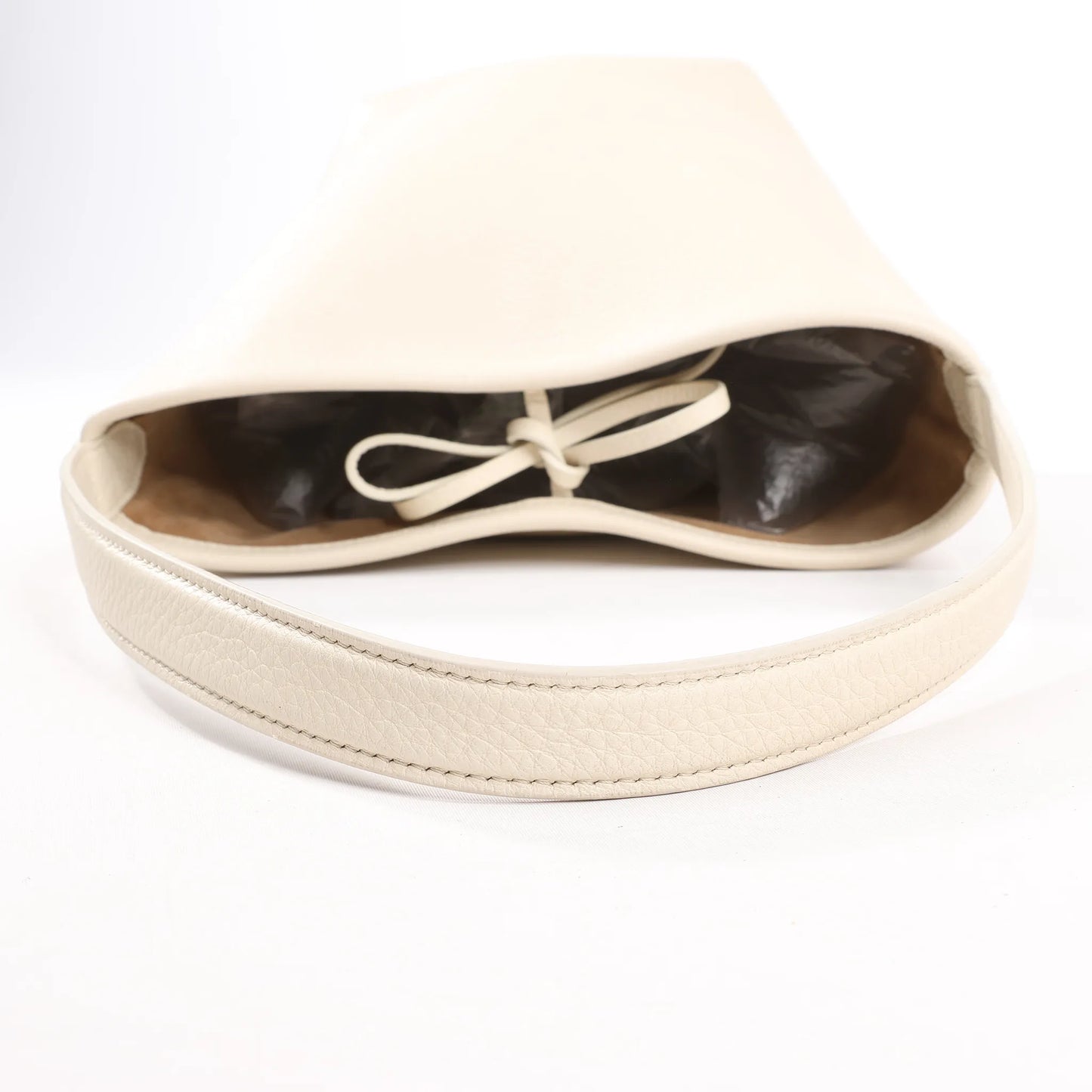 The Row Park Tote Small Leather Shoulder bag in Ecru