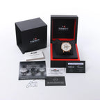 Tissot Chemin Des Tourelles T099.427.36.038.00 P11K02G2X PG x Leather AT Watch with Silver Dial