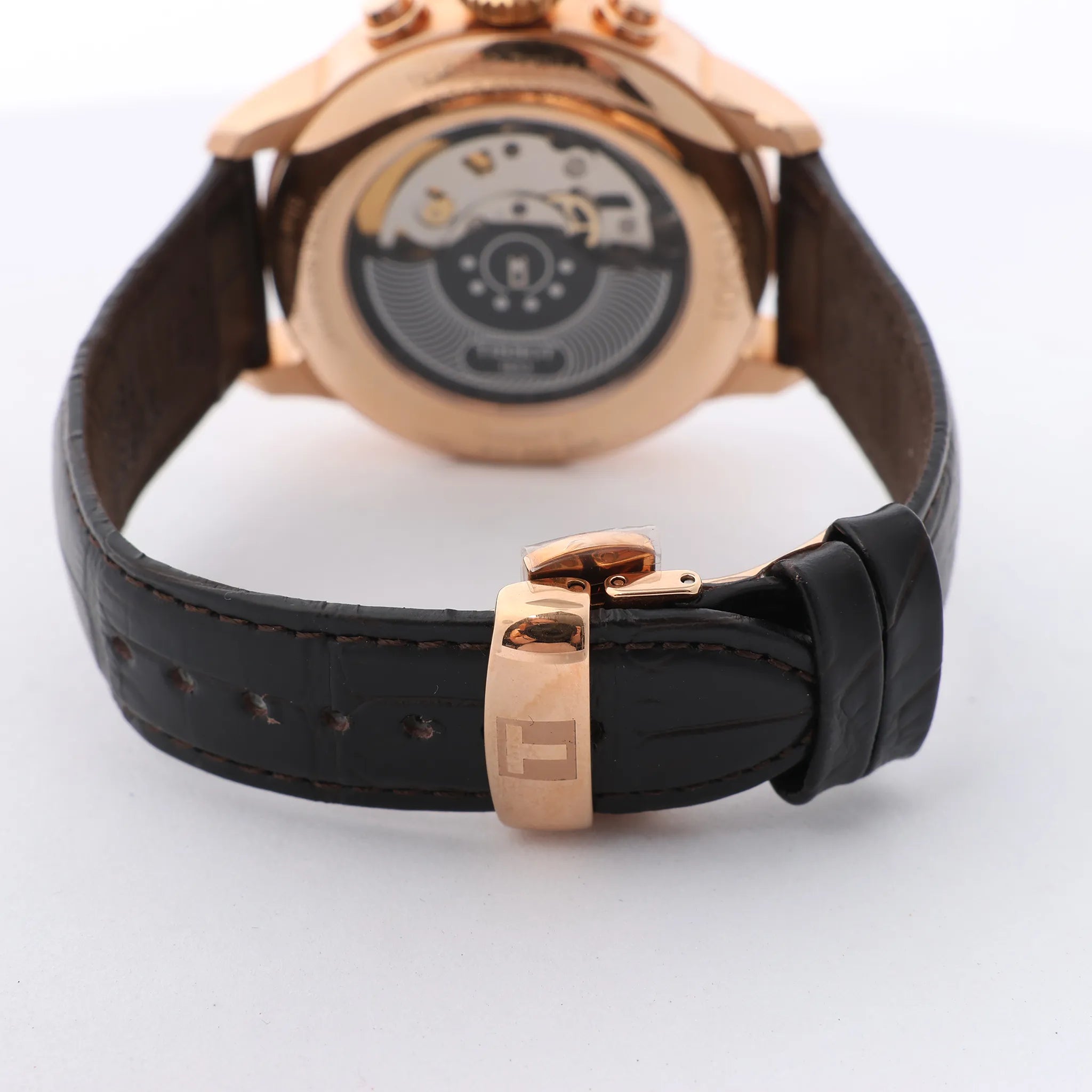Tissot Chemin Des Tourelles T099.427.36.038.00 P11K02G2X PG x Leather AT Watch with Silver Dial