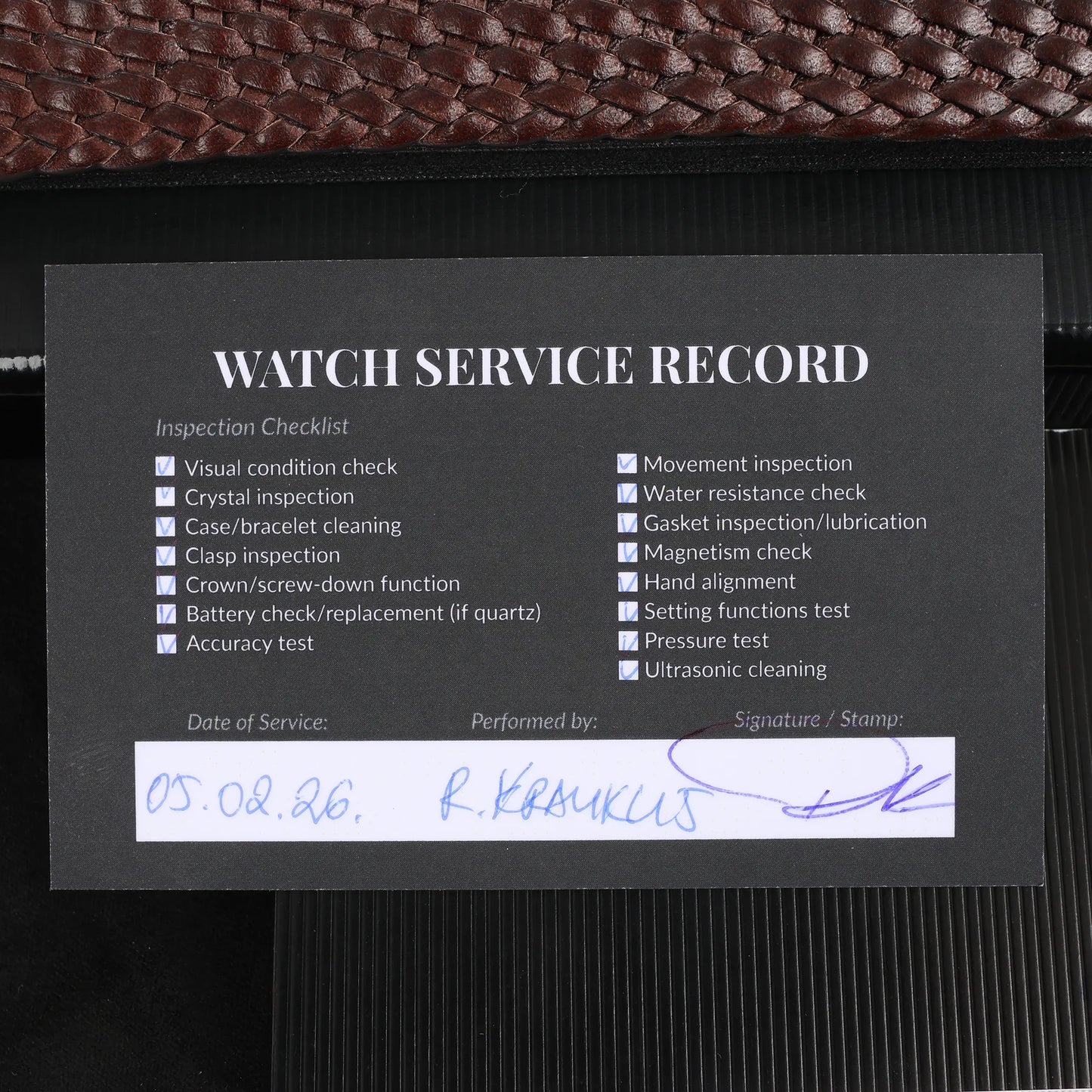 Tom Ford N.001 TFT001003 00276 SS & Leather QZ Watch with Black Dial