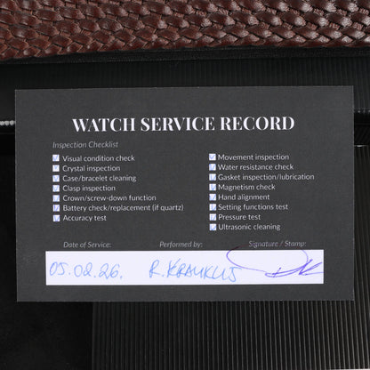 Tom Ford N.001 TFT001003 00276 SS & Leather QZ Watch with Black Dial