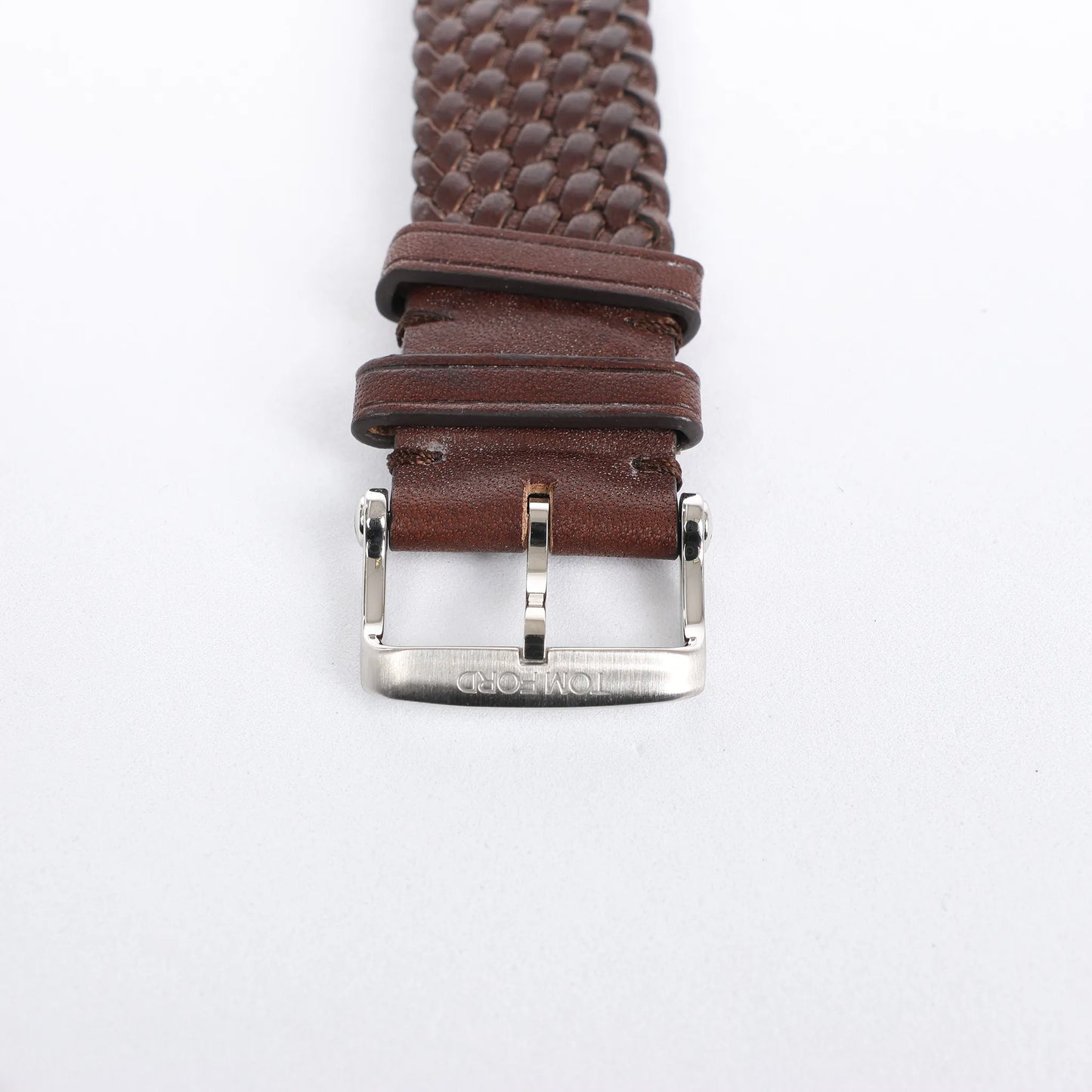 Tom Ford N.001 TFT001003 00276 SS & Leather QZ Watch with Black Dial